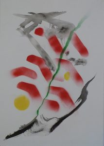 T221 encre de chine aérosol sur papier 290gr 50x70