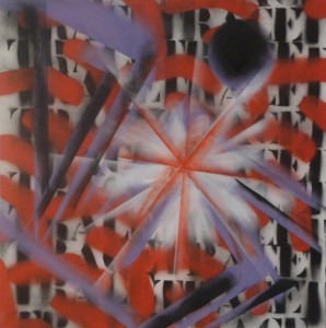 T110 aérosol sur toile 60x60x3,5